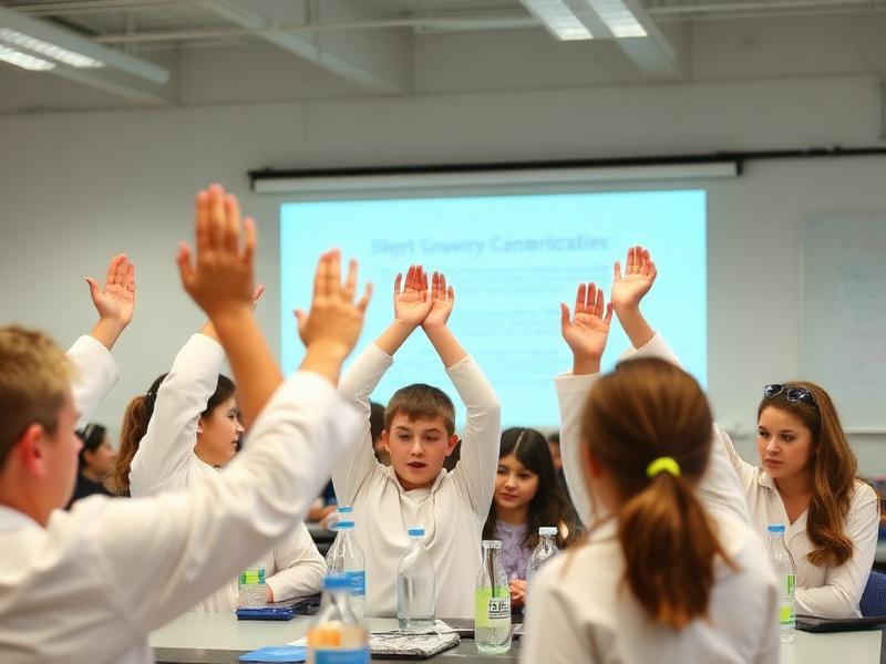 Students at science seminar