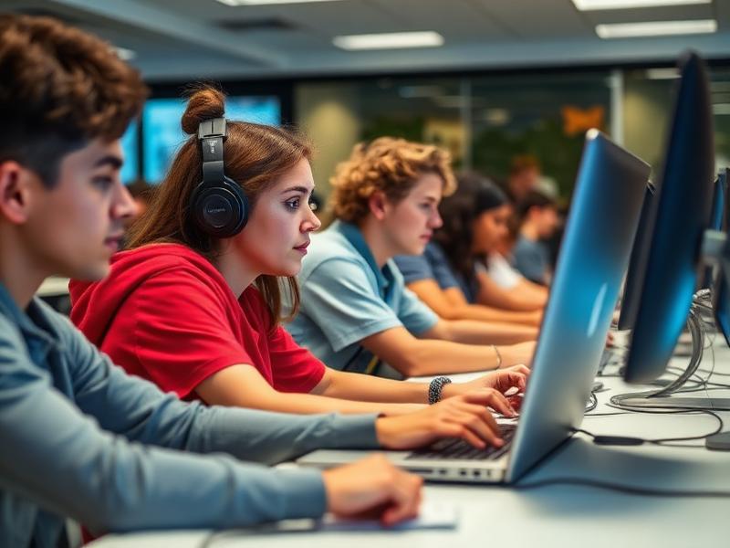 Students in computer lab